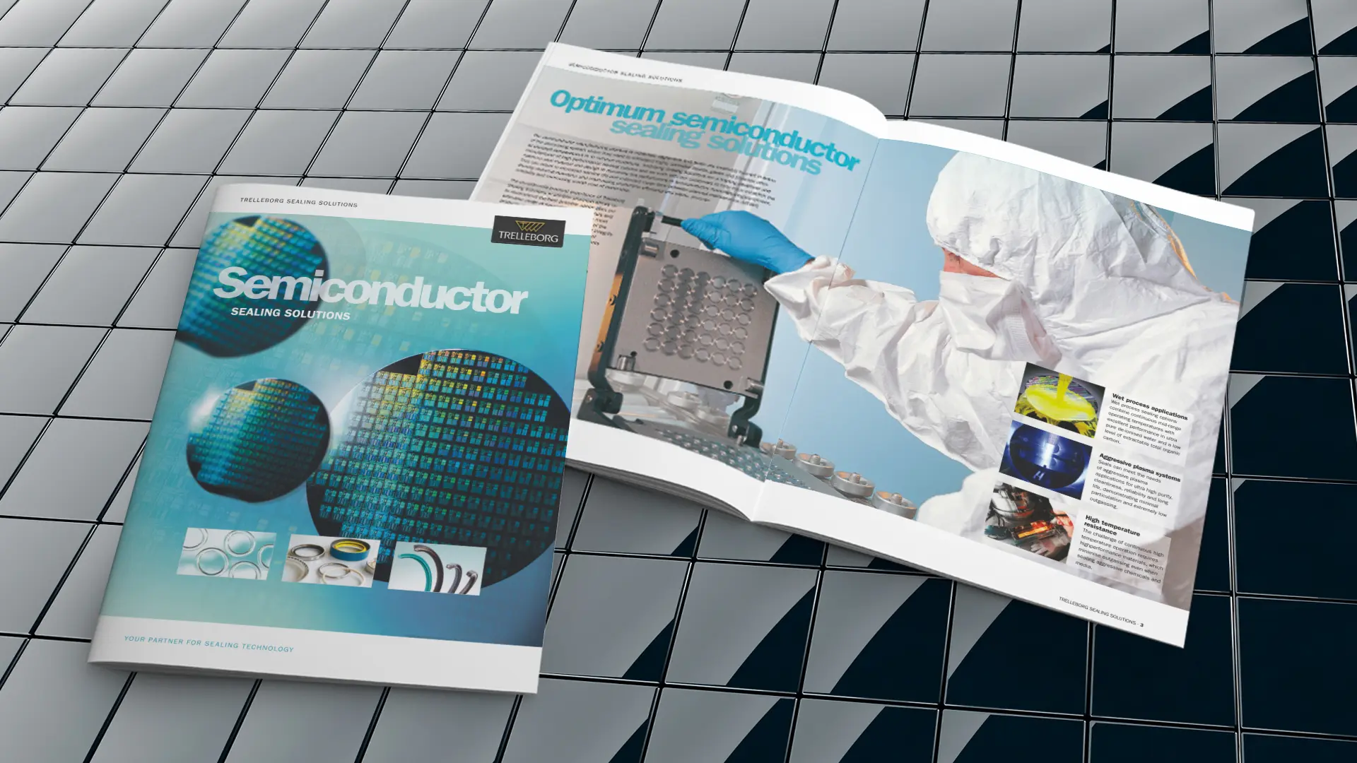 Bereichsbroschüre zu Dichtungslösungen für die Halbleiterindustrie von Trelleborg