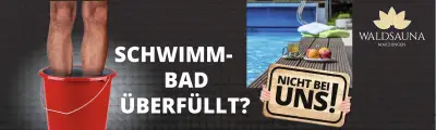 Webseiten-Banner – Überfüllte Schwimmbecken? Nicht bei uns.